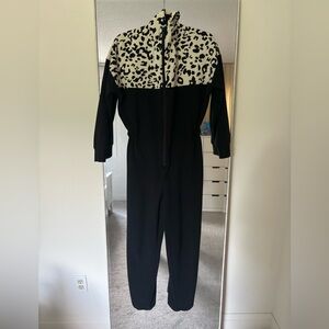 Smash + Tess Leopard Sweatsuit Jumpsuit